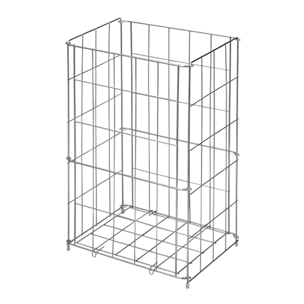 Nierdzewny druciany kosz do postawienia na ziemi
