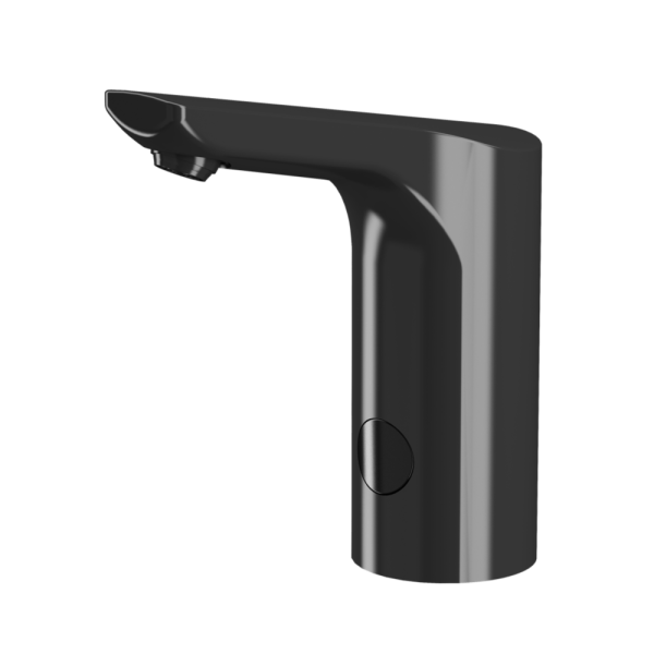 Automatyczna umywalkowa bateria przeznaczona do podłączenia zimnej wody lub wcześniej zmieszanej, czarna, 24 V DC