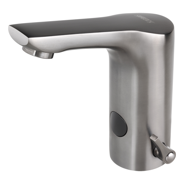 Automatyczna stojąca bateria umywalkowa z mieszaczem, METAL GREY MATT, 6 V