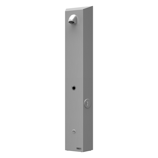 Nierdzewny ścienny panel prysznicowy na żetony, woda zmieszana, 24 V DC