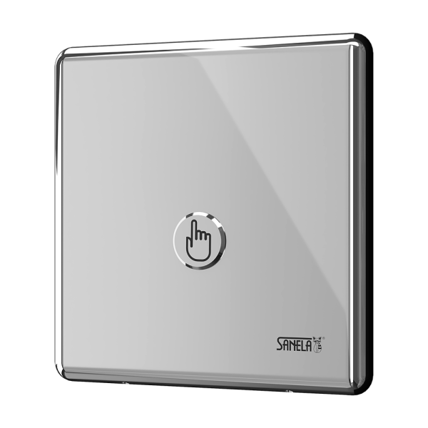 Piezo spłukiwacz toaletowy wykorzystujący ciśnienie z sieci, powierzchnia błyszcząca, 6 V